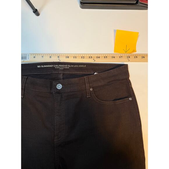 Chico’s So Slimming Girlfriend Ankle Jeans 14R Black Casual Chic minimalist - Picture 7 of 10